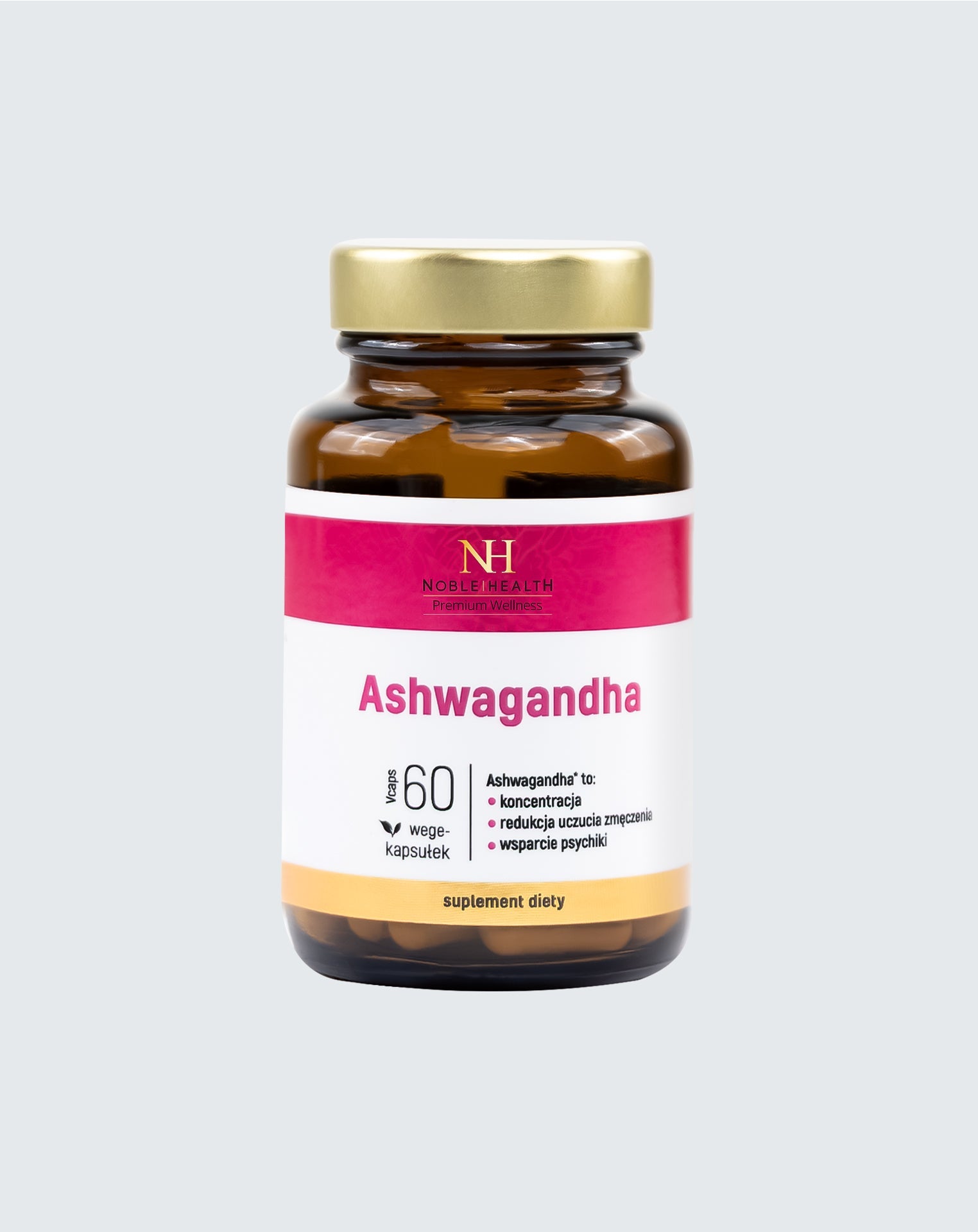 Ashwagandha Noble Health vegan 60 ks indický ženšen pamäťový stres