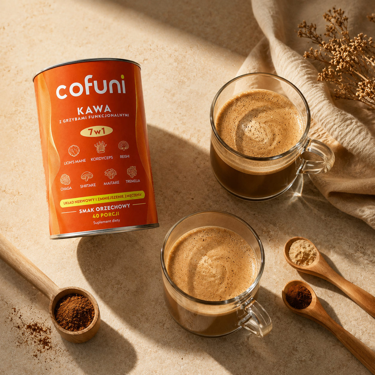 Cofuni - hubová káva s adaptogénmi